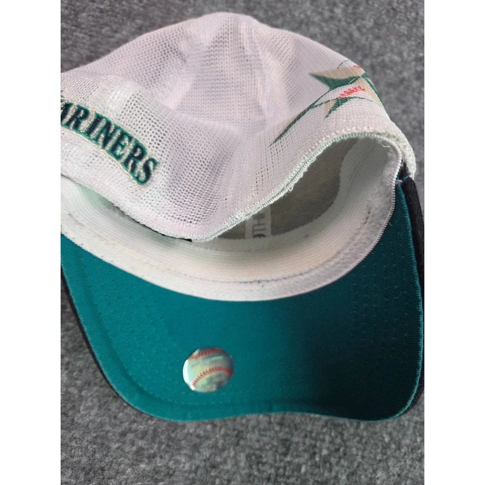 New Era Seattle Mariners‎ Hat Youth Child Navy White Mesh 39THIRTY Trucker Cap